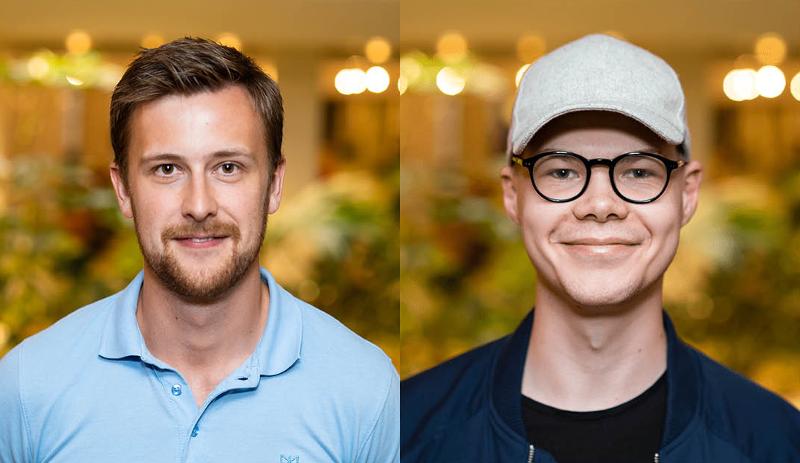 Preben og Sigurd.jpg Preben Lund (t.v.) og Sigurd Birk Hansen er begge studenter på master i ledelse, innovasjon og marked ved Handelshøgskolen, UiT. Foto: privat